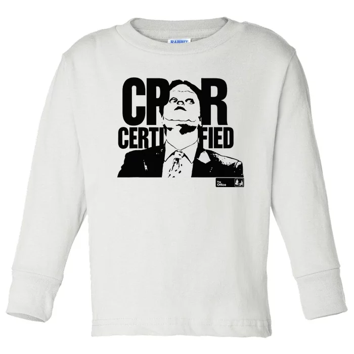 The Office Halloween Cpr Certified Toddler Long Sleeve Shirt