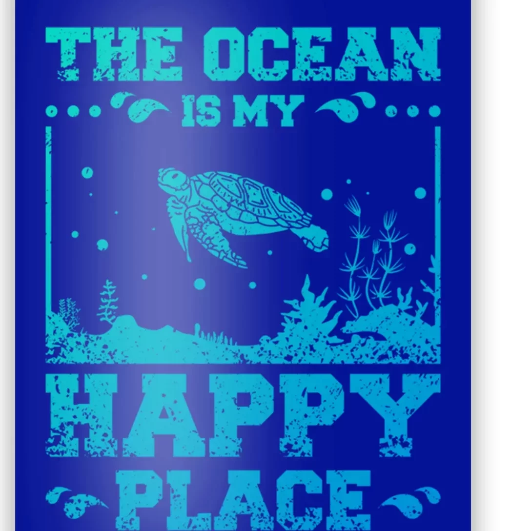 The Ocean Is My Happy Place Gift Poster