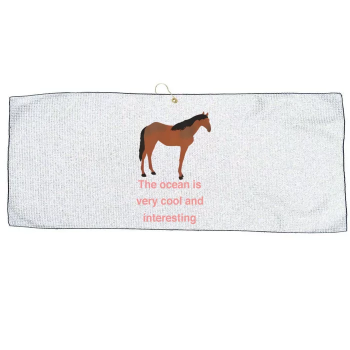 The Ocean Is Very Cool And Interesting Horse Large Microfiber Waffle Golf Towel