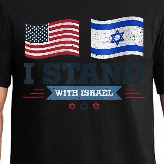 The Original I Stand With Israel, Israel USA Shirt 2 Pajama Set