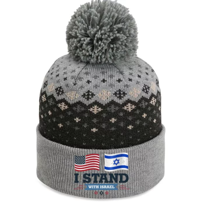 The Original I Stand With Israel Israel Usa The Baniff Cuffed Pom Beanie