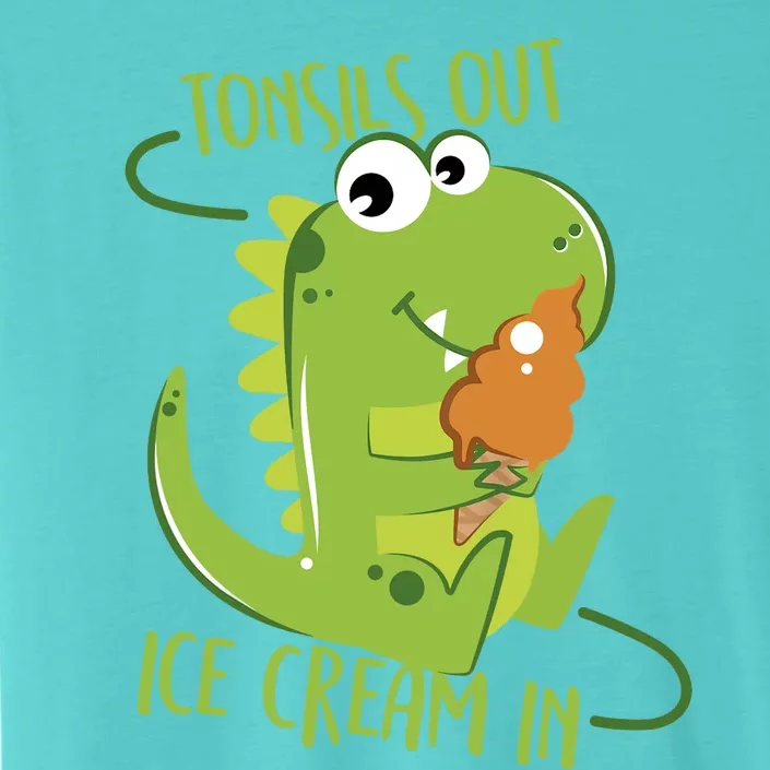 Tonsils Out Ice Cream In Dino Dinosaur Tonsillectomy ChromaSoft Performance T-Shirt