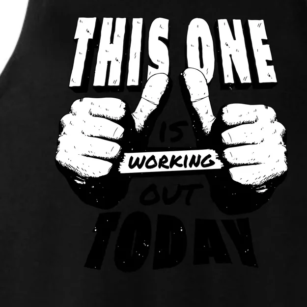 This One Is Working Out Today Ladies Tri-Blend Wicking Tank