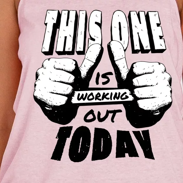 This One Is Working Out Today Women's Knotted Racerback Tank