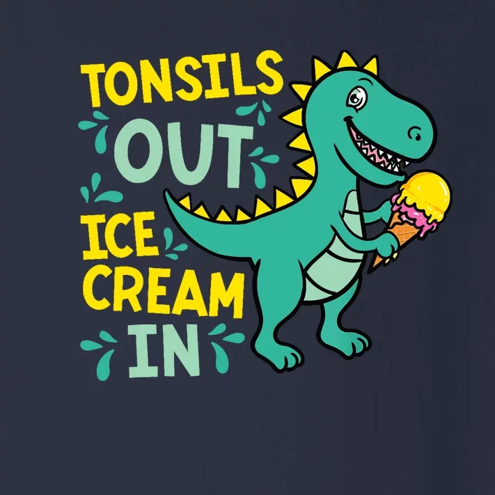 Tonsils Out Ice Cream In Dino Tonsillectomy Tonsil Removal Toddler Long Sleeve Shirt