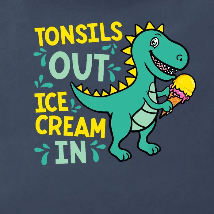 Tonsils Out Ice Cream In Dino Tonsillectomy Tonsil Removal Zip Tote Bag