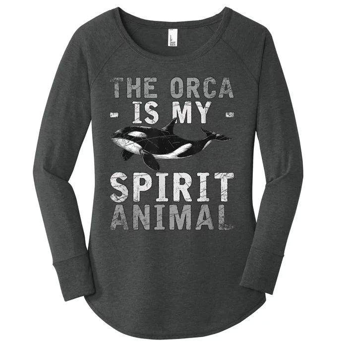 The Orca Is My Spirit Animal Orca Women's Perfect Tri Tunic Long Sleeve Shirt