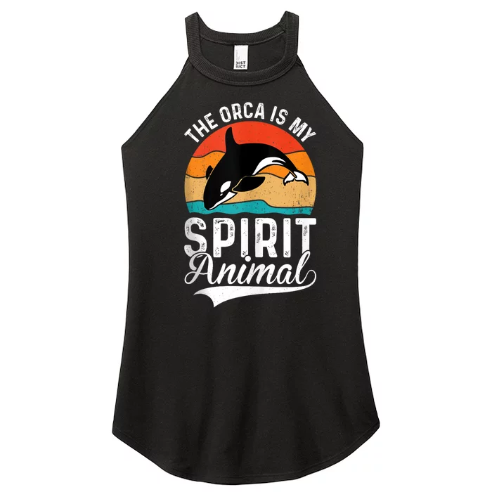 The Orca Is My Spirit Animal Funny Orca Women’s Perfect Tri Rocker Tank