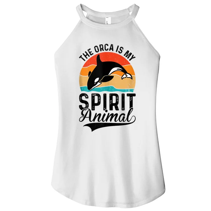 The Orca Is My Spirit Animal Funny Orca Women’s Perfect Tri Rocker Tank