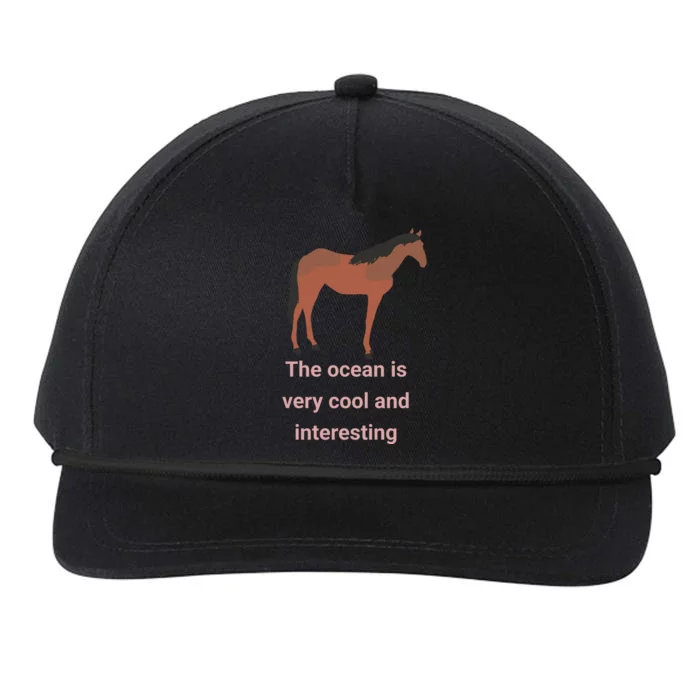 The Ocean Is Very Cool And Interesting Horse Snapback Five-Panel Rope Hat