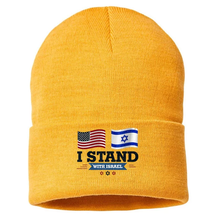 The Original I Stand With Israel Israel Usa Sustainable Knit Beanie