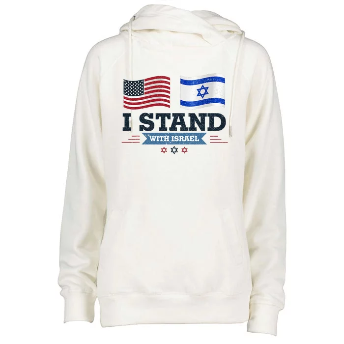 The Original I Stand With Israel Israel Usa Womens Funnel Neck Pullover Hood