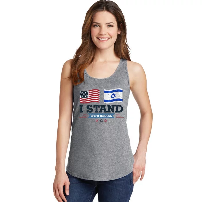 The Original I Stand With Israel Israel Usa Ladies Essential Tank