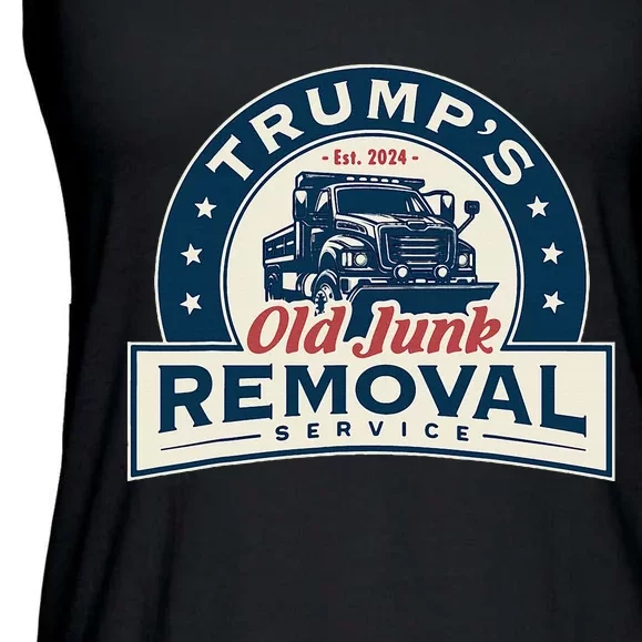 TrumpS Old Junk Removal Service Est 2024 Anti Biden Ladies Essential Flowy Tank