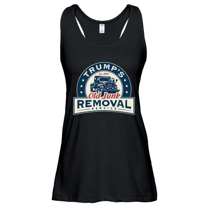 TrumpS Old Junk Removal Service Est 2024 Anti Biden Ladies Essential Flowy Tank