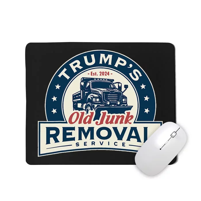 TrumpS Old Junk Removal Service Est 2024 Anti Biden Mousepad