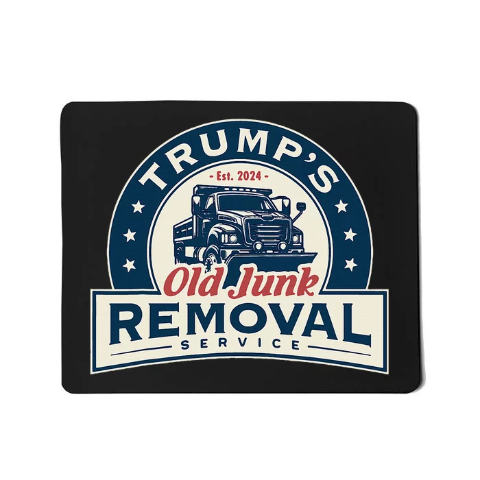 TrumpS Old Junk Removal Service Est 2024 Anti Biden Mousepad