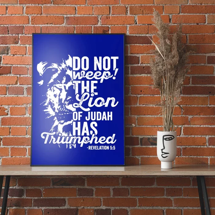 Tribe Of Judah Christian Lion Gift Revelation Bible Verse Poster