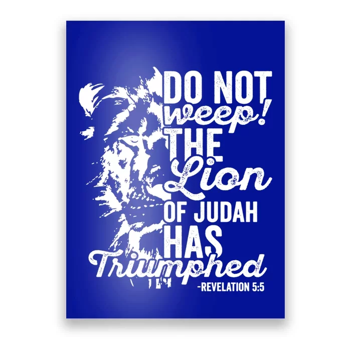 Tribe Of Judah Christian Lion Gift Revelation Bible Verse Poster