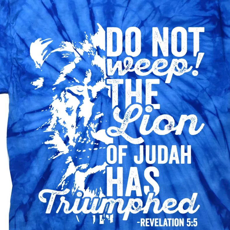 Tribe Of Judah Christian Lion Gift Revelation Bible Verse Tie-Dye T-Shirt