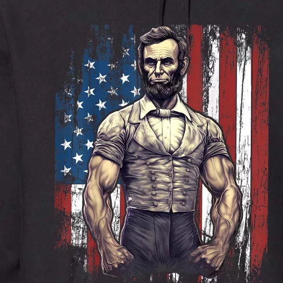 Th Of July Patriotic Funny Abraham Lincoln Graphic July 4th Premium Hoodie