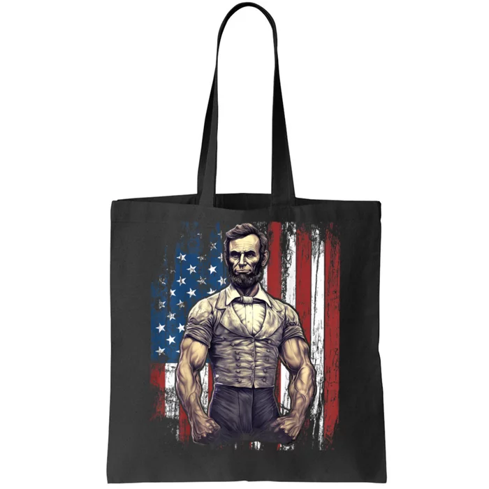 Th Of July Patriotic Funny Abraham Lincoln Graphic July 4th Tote Bag