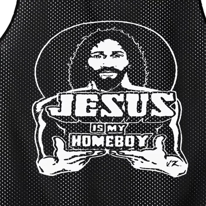 The Original Jesus Is My Homeboy Black Mesh Reversible Basketball Jersey Tank