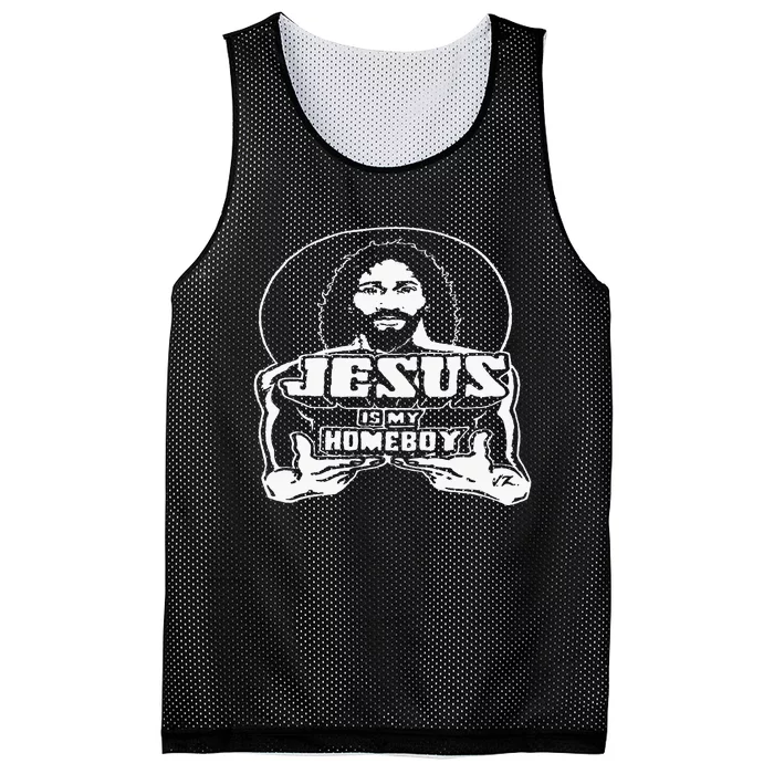 The Original Jesus Is My Homeboy Black Mesh Reversible Basketball Jersey Tank