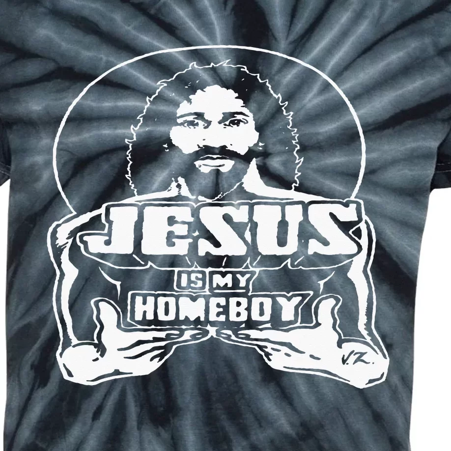 The Original Jesus Is My Homeboy Black Kids Tie-Dye T-Shirt