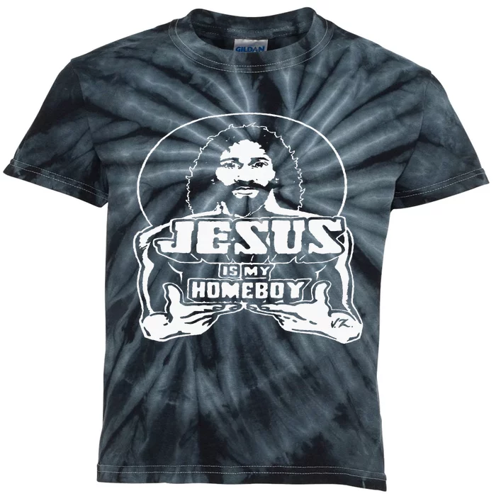 The Original Jesus Is My Homeboy Black Kids Tie-Dye T-Shirt