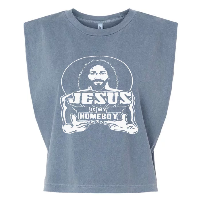 The Original Jesus Is My Homeboy Black Garment-Dyed Women's Muscle Tee