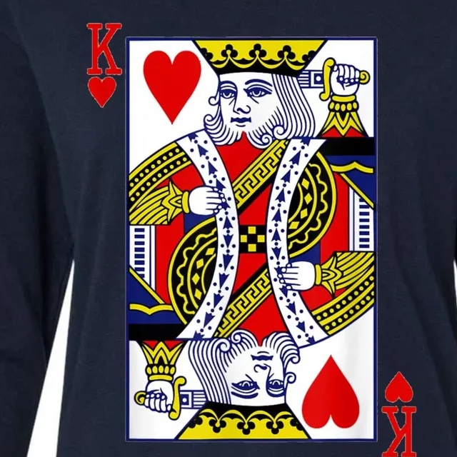 The Original King Of Hearts Womens Cotton Relaxed Long Sleeve T-Shirt