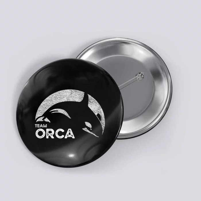 Team Orca Killer Whale Distressed Design Button