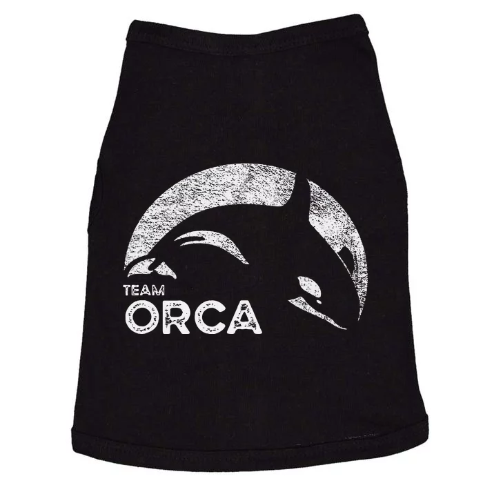 Team Orca Killer Whale Distressed Design Doggie Tank