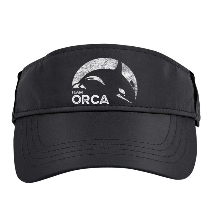 Team Orca Killer Whale Distressed Design Adult Drive Performance Visor