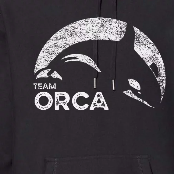 Team Orca Killer Whale Distressed Design Premium Hoodie