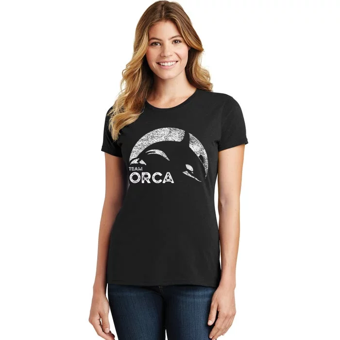 Team Orca Killer Whale Distressed Design Women's T-Shirt