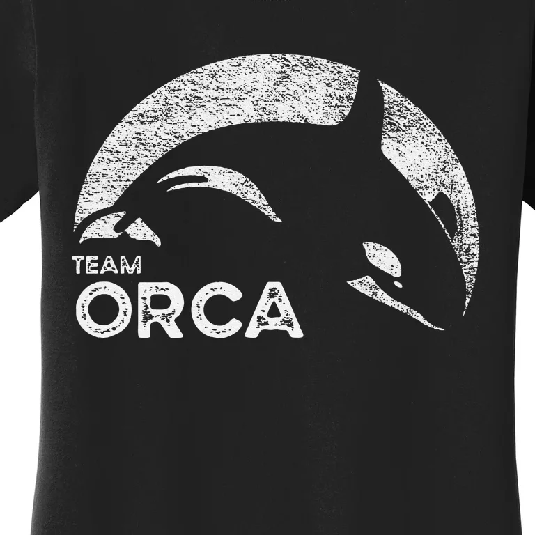 Team Orca Killer Whale Distressed Design Women's T-Shirt