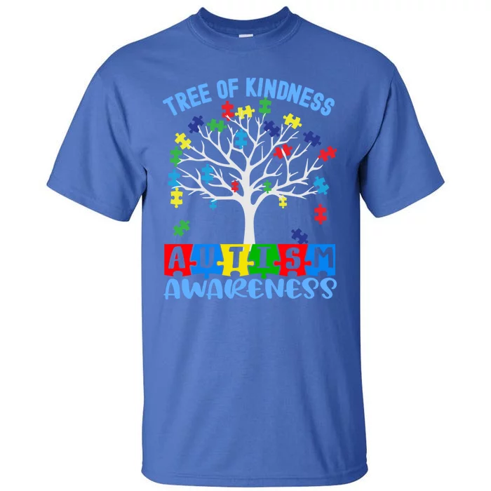 Tree Of Kindness Rainbow Puzzles Cute Autism Awareness Gift Tall T-Shirt