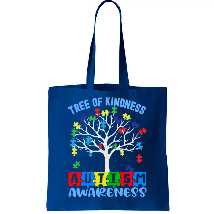 Tree Of Kindness Rainbow Puzzles Cute Autism Awareness Gift Tote Bag