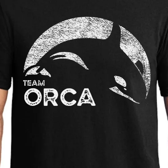 Team Orca Killer Whale Distressed Design Pajama Set