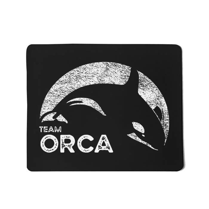 Team Orca Killer Whale Distressed Design Mousepad