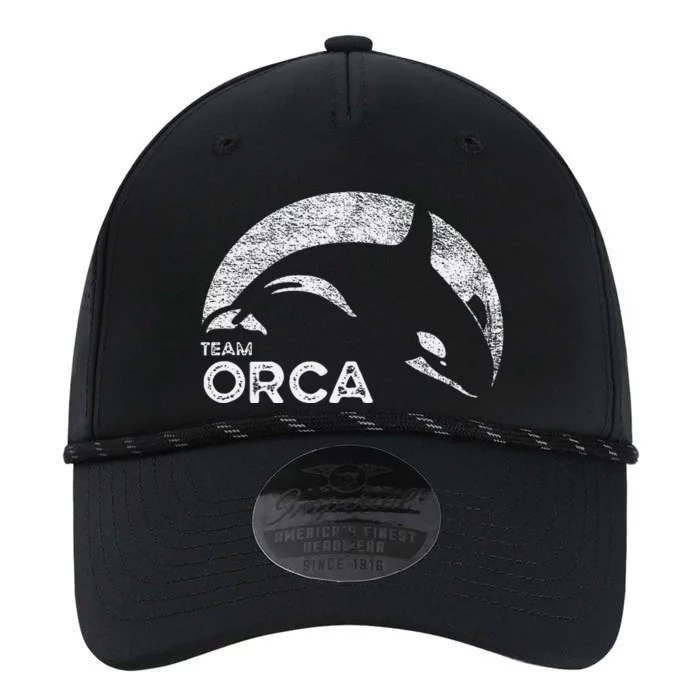 Team Orca Killer Whale Distressed Design Performance The Dyno Cap