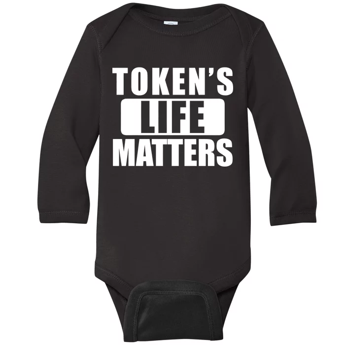 Token's Life Matters Cartman Funny TV Cartoon Baby Long Sleeve Bodysuit