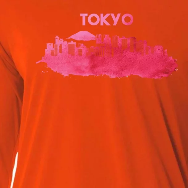 Tokyo City Skyline Cooling Performance Long Sleeve Crew