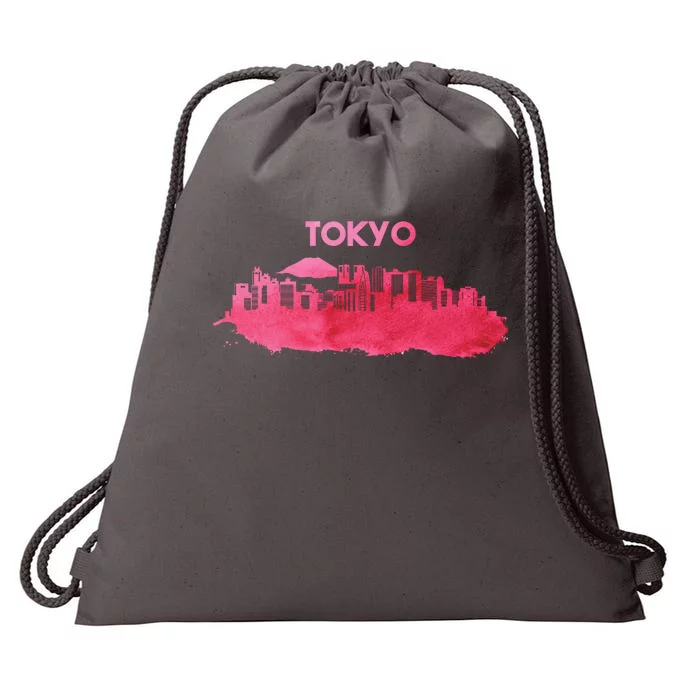 Tokyo City Skyline Drawstring Bag