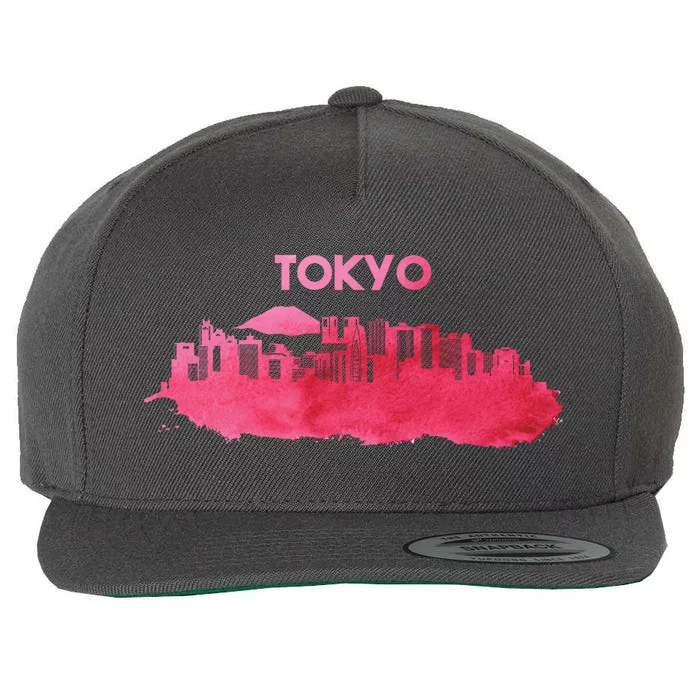 Tokyo City Skyline Wool Snapback Cap