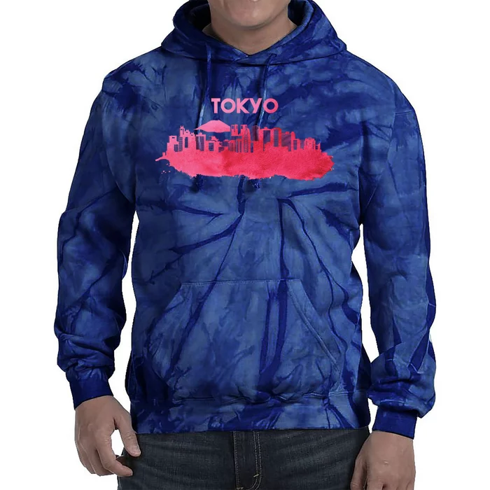 Tokyo City Skyline Tie Dye Hoodie