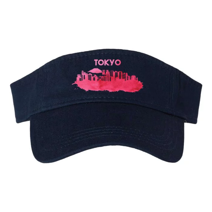 Tokyo City Skyline Valucap Bio-Washed Visor