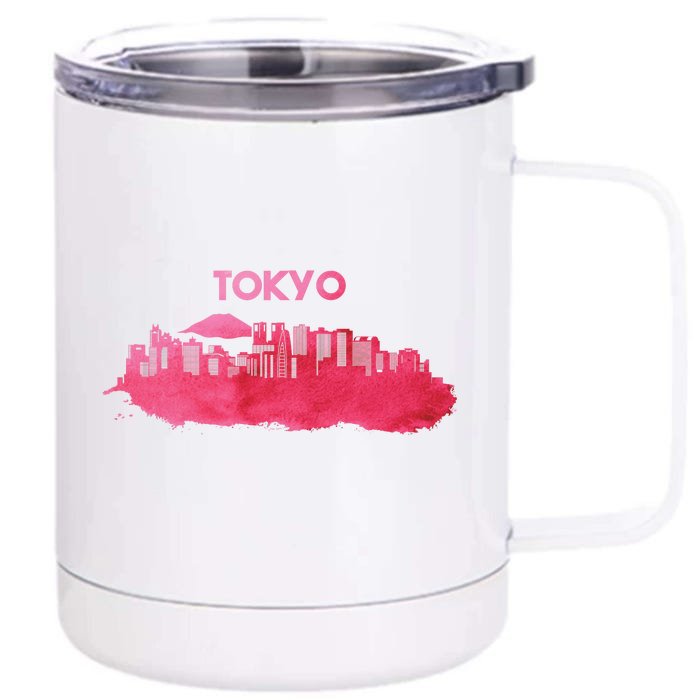 Tokyo City Skyline Front & Back 12oz Stainless Steel Tumbler Cup